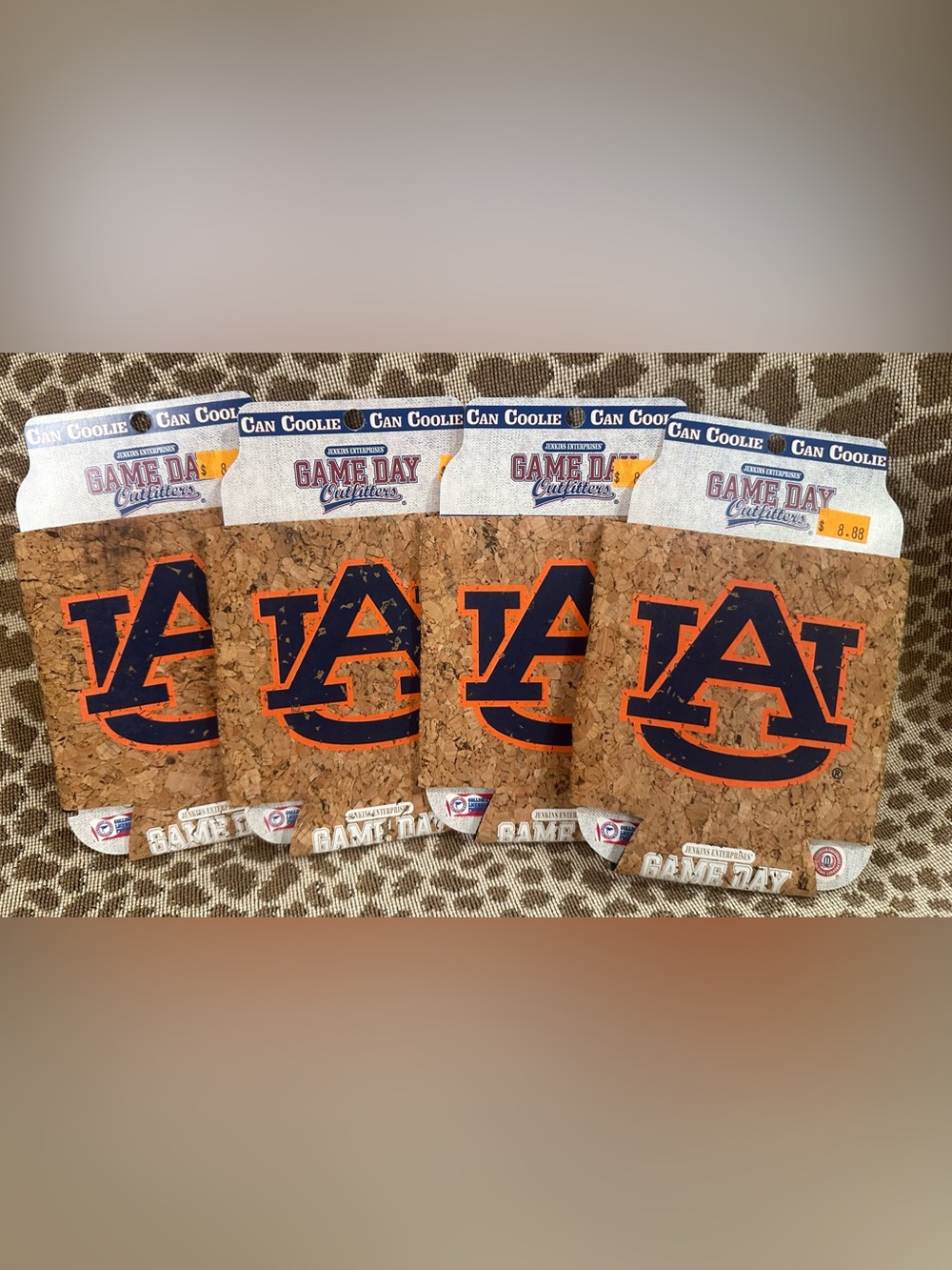 NWT Lot of 4 Auburn Tigers Insulating Can Coolie Koozie~Game Day Outfitters~$35
